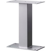 Standard Pedestal 4395SLV - Bolt Mounted, for Mail Package Drop Locker, Silver