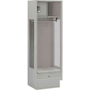 Salsbury Gear Metal Locker 70018 - Open Access 24"W x 18"D x 72"H Gray Assembled