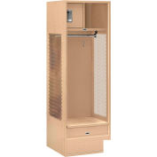Salsbury Gear Metal Locker 70024 - Open Access 24"W x 24"D x 72"H Tan Assembled