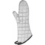 Oven/Freezer Mitt, 15&quot; Long, Non Stick Silicone, Silver