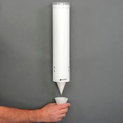 San Jamar C3165WH - Cup Dispensers, Medium, Pull-Type, White, 16" Tube, High Impact Plastic - Pkg Qty 12