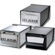 Countertop Napkin Dispensers, 5-1/2 h x 7-5/8 w x 11 d, Clear Face, Black Body