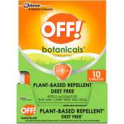 OFF!&#174; Botanicals Insect Repellant - 10 Wipes/Pack, 8 Packs/Carton - 694974