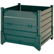 Steel King HF4CM454842VG Hold 'N Fold® Collapsible Containers, Corrugated Metal, 4000 Lb Cap