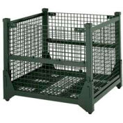 Steel King HF4WM454842VG Hold 'N Fold® Collapsible Containers, Wire Mesh, 4000 Lb Cap