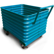 Steel King Rolling Push Cart Hopper - Blue - 40" x 48" x 24" - 4000lb Capacity
