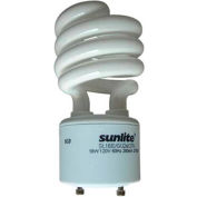 Sunlite® 00660-SU SL18/E/GU24/27K 18W GU24 Spiral CFL Light Bulb, GU24 Base, Warm White