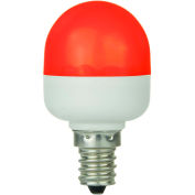 Sunlite 80269-SU T10/LED/0.5W/C/R 0.5W T10 Tubular Indicator, Candelabra Base Bulb, Red - Pkg Qty 10