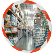 See All® 160-Degree High-Visibility Edge Convex Mirror - Outdoor, 18" Diameter - PLXO18RT