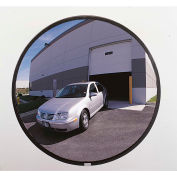See All® 160-Degree Outdoor Acrylic Convex Mirror W/Stainless Steel Back, 18" Dia. - PLXO18SSB