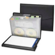 Smead® Poly Padfolio with Expanding File, 10-7/8" x 13-1/2", Black