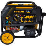 Firman 10,000/8000W Dual Fuel Portable Generator, Gas, Electric & Recoil Start, 120/240V - H08051