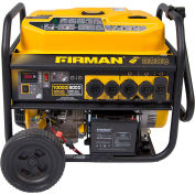 Firman 10,000/8000 Watt Portable Generator, Gas, Recoil, Electric & Remote Start, 120V - P08003