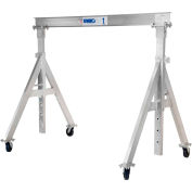 Spanco Adjustable Height Aluminum Gantry Crane, 12'W x 6'-3"- 8'-9"H, 2000 Lb. Capacity