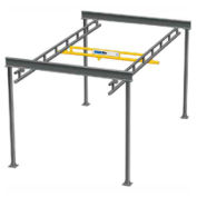 1 Ton, Spanco, Bridge Crane, 15' Bridge Length, 23' Runway Length, 12' Height, 4 Col.