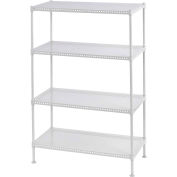 Muscle Rack PWS241235-4W, Adjustable Shelving, 24"W x 12"D x 35"H 4-Shelf w/Perforated Deck