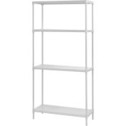 Muscle Rack PWS351471-4W, Adjustable Shelving, 35"W x 14"D x 71"H 4-Shelf w/Perforated Deck