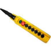 T.E.R., F70BY12060000001 MIKE Pendant, 8 Button, Yellow, 1-Speed Buttons