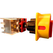 Springer Controls/MERZ ML1-040-DR3,40A,3-Pole,Disconnect Switch,Red/Yel,Din-Mount,Coupling,Lockable