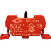 Springer Controls N5B10BN, N5 Series, 22mm Contact block, 1NO, base mounting, screw terminal.