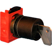 22 mm Key Selector Switch, black bezel, 3 position, maintained, key removal all positions.