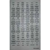 T.E.R., PRET0220EN Decal Sheet, Use w/ MIKE & VICTOR Pendants, 1 Hook