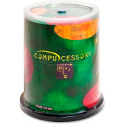 Compucessory CD-R Discs, 72100, 52x, 700MB/80Min, Branded, Spindle, 100/Pk