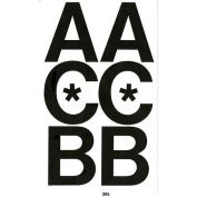 Chartpak Vinyl Letters, CHA01070, 3"H, Black, Helvetica Font, 50 Pcs