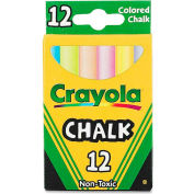 Crayola Colored Chalk - Assorted, 12/Box