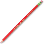 Ticonderoga Eraser Tipped Checking Pencils, HB Pencil Grade, Red Lead