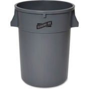 Genuine Joe Heavy Duty Trash Container, 44 Gallon, Plastic, Gray - GJO11581