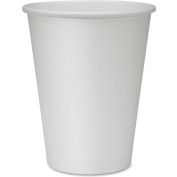 Genuine Joe Disposable Hot Cups, Single, 12 oz., 1000/CT, White - GJO19047CT