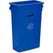 Genuine Joe Recycling Container 23 Gal. 30"H X 22-1/2"W Blue/White - GJO57258