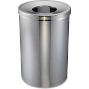 Genuine Joe Open Mouth Waste Receptacle 30 Gal. Stainless Steel - GJO58895