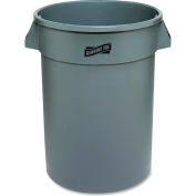 Genuine Joe Heavy Duty Trash Container 32 Gal. Plastic Gray - GJO60463