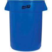 Genuine Joe Heavy Duty Trash Container 32 Gal. Plastic Blue - GJO60464