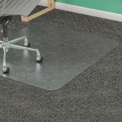 Lorell® Office Chair Mat for Carpet - 60"L x 46"W, 0.13" Thick - Beveled Edge - Clear
