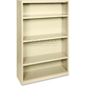Lorell Fortress Series 4-Shelf Bookcase, LLR41287, 13"W x 34-1/2"D x 60"H, Putty