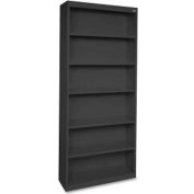 Lorell Fortress Series 6-Shelf Bookcase, LLR41294, 13"W x 34-1/2"D x 82"H, Black