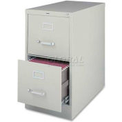 Lorell® 2-Drawer Commercial-Grade Vertical File Cabinet, 15"W x 22"D x 28"H, Gray