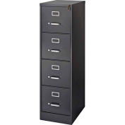 Lorell® 4-Drawer Commercial-Grade Vertical File Cabinet, 15"W x 22"D x 52"H, Black