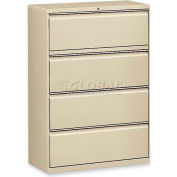 Lorell® 4-Drawer Lateral File Cabinet, 36"W x 18-5/8"D x 52-1/2"H, Putty