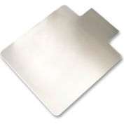 Lorell® Office Chair Mat for Carpet - 48"L x 36"W 0.12" Thick with 10" x 19" Lip - Beveled Edge