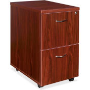 Lorell® Mobile Pedestal - 16"W x 22"D x 28-1/4"H - Mahogany - Essentials Series