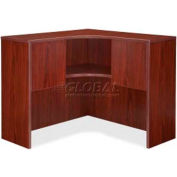 Lorell® Corner Hutch - 41"W x 41"D x 36"H - Mahogany - Essentials Series