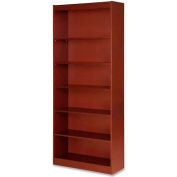 Lorell® 7-Shelf Panel End Hardwood Veneer Bookcase, 36"W x 12"D x 84"H, Cherry