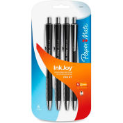 Paper Mate® Retractable Ballpoint Pens, Black Ink, Black Barrel, 4/Pack