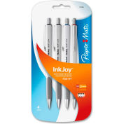 Paper Mate® Retractable Ballpoint Pens, Assorted Ink, White Barrel, 4/Pack