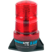 Meteorlite&#8482; 5 High-Profile Strobe Light - 12-80V - Permanent Mount - Red - SY361005-R-LED