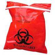 Pack Of 10 55003 Bio Hazard Infectious Waste 24 x 24 Red Disposable Bag 